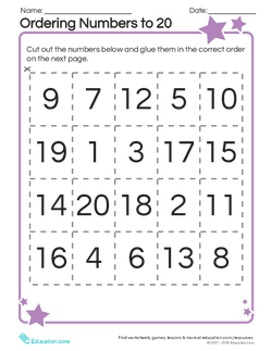 Ordering Numbers to 20