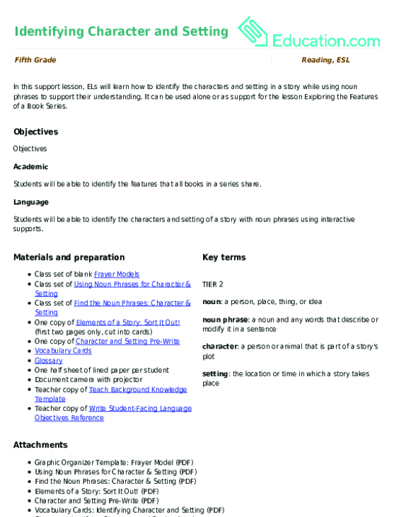 RL.5.2 Lesson Plans - Common Core ELA