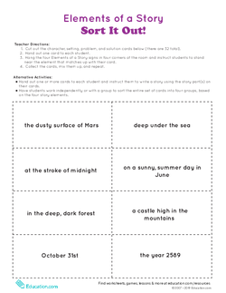 Elements of a Story: Sort It Out!