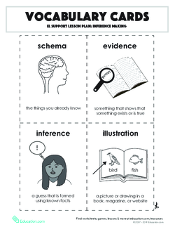 Vocabulary Cards: Inference Making