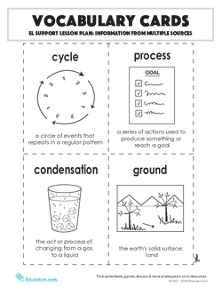 Vocabulary Cards: Information from Multiple Sources