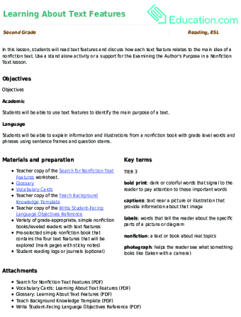 Learning About Text Features large image