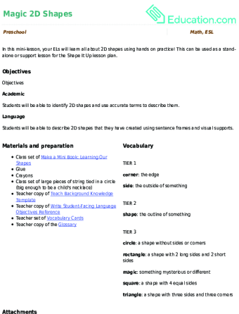 Magic 2D Shapes large image