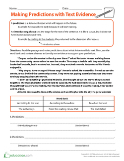 Making Predictions with Text Evidence