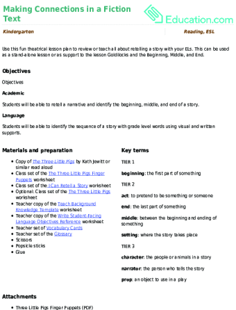 Making Connections in a Fiction Text large image