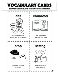 Vocabulary Cards: Making Connections in a Fiction Text