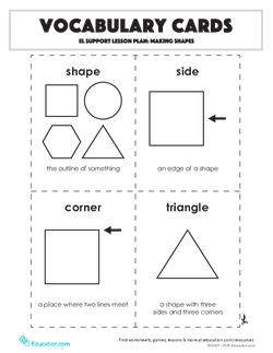 Vocabulary Cards: Making Shapes