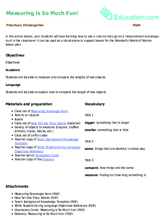 Measuring Is So Much Fun!