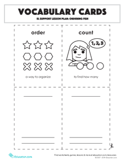 Vocabulary Cards: Ordering Fish