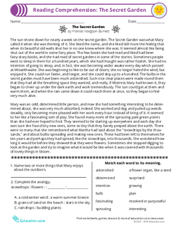 The Secret Garden: Reading Comprehension