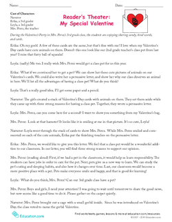 Reader’s Theater: My Special Valentine