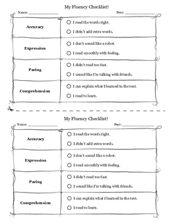My Fluency Checklist!