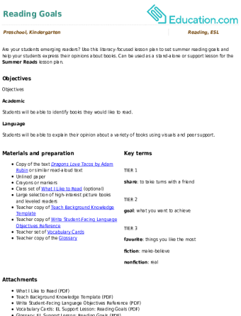 Reading Goals large image