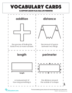 Vocabulary Cards: Real Life Perimeter