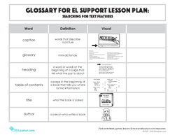 Glossary: Searching for Text Features