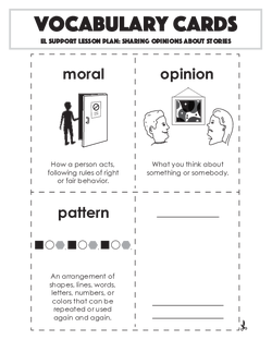 Glossary: Sharing Opinions About Stories
