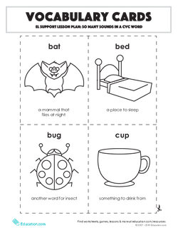 Vocabulary Cards: So Many Sounds in a CVC Word