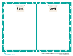 Place Value Mat: Two-Digit Numbers