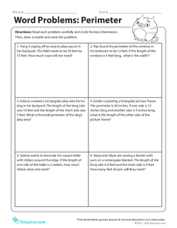 Word Problems: Perimeter