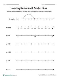 Rounding Decimals with Number Lines