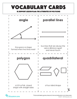 Vocabulary Cards: The Attributes of Polygons