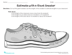 Estimate with a Giant Sneaker