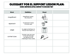 Glossary: Using Sentence Level Context to Decode Text