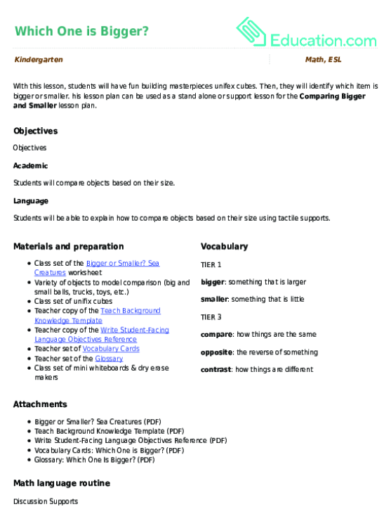 Which One is Bigger?