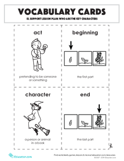 Vocabulary Cards: Who are the Key Characters?