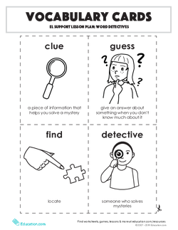Vocabulary Cards: Word Detectives