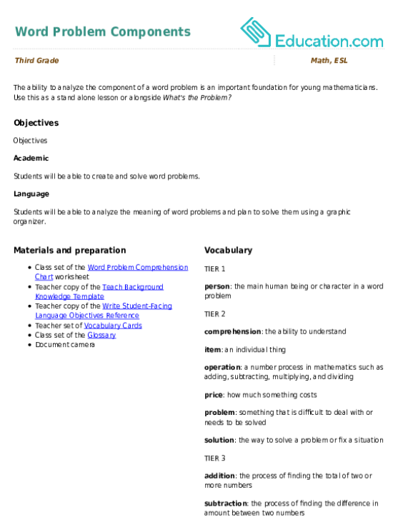 What's Your Problem? | Activity | Education.com