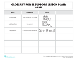 Glossary: One Less