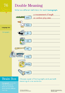 Double Meaning: Practicing Homographs