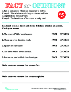 Fact or Opinion? #5