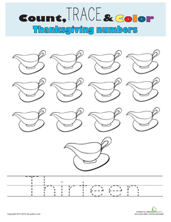 Count, Trace, and Color: Thirteen