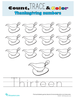 Count, Trace, and Color: Thirteen