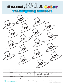Count, Trace, and Color: Eighteen