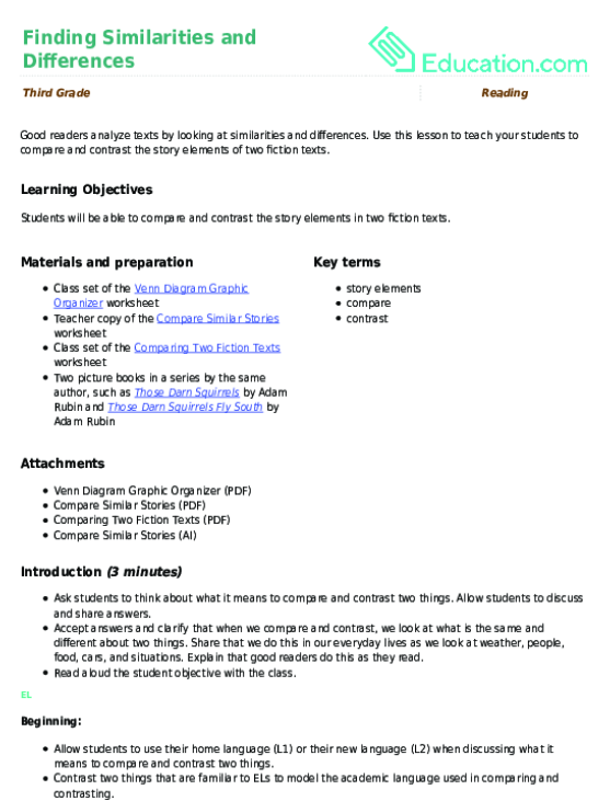 Finding Similarities and Differences