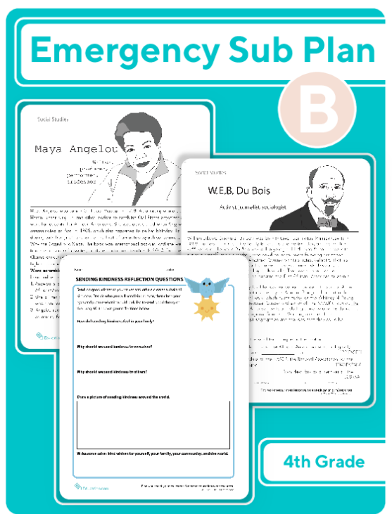 Fourth Grade Daily Sub Plan B