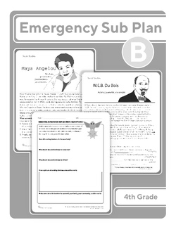 Fourth Grade Sub Plan (black and white): Day 2