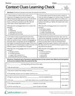 Context Clues Learning Check