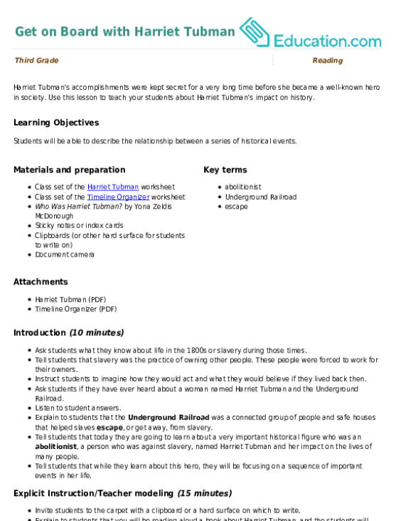 Get on Board with Harriet Tubman