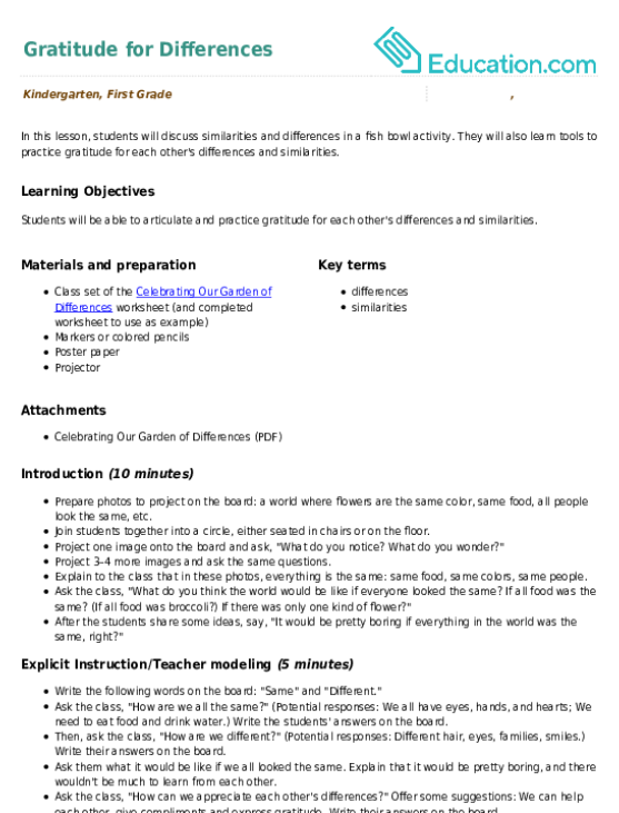 Gratitude for Differences large image