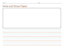 Write and Draw Paper: 11" x 8.5"
