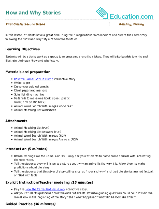 How and Why Stories
