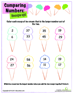 Comparing Numbers: Scoops Up
