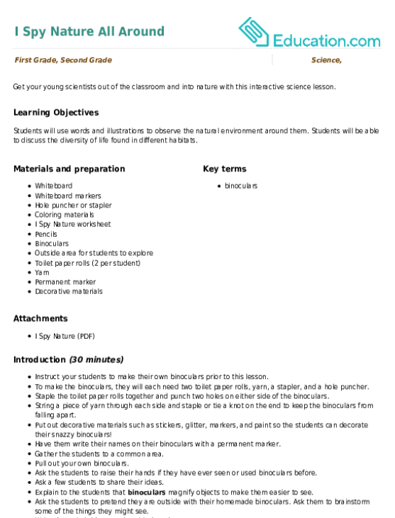 I Spy Nature All Around