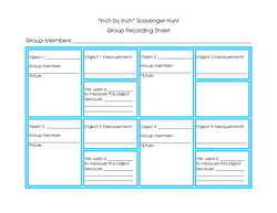 Scavenger Hunt Recording Sheet