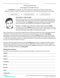 Making Inferences: Courageous Leaders Part 2