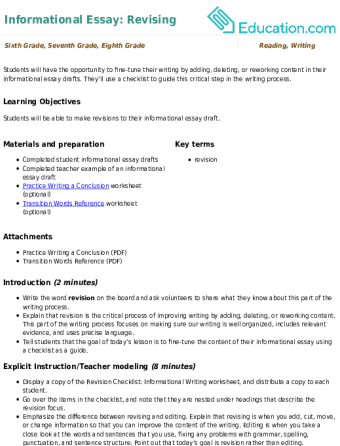 Informational Essay: Revising large image